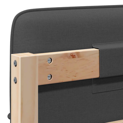 Testiera imbottita Marrone e grigio scuro 75 cm Pino massello