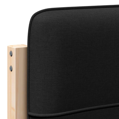 Testiera imbottita Marrone e Nero 75 cm Pino massello