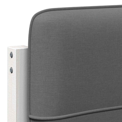 Testiera imbottita Bianco e grigio chiaro 75 cm Pino massello - homemem39