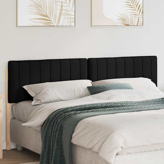 Testiera imbottita Marrone e Nero 200 cm Pino massello