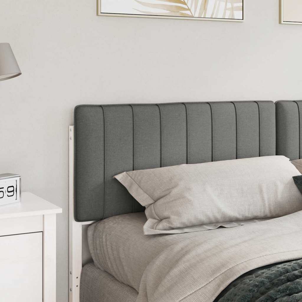 Testiera imbottita Bianco e grigio chiaro 200 cm Pino massello