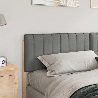 Testiera imbottita Marrone e Grigio Chiaro 180 cm Pino massello