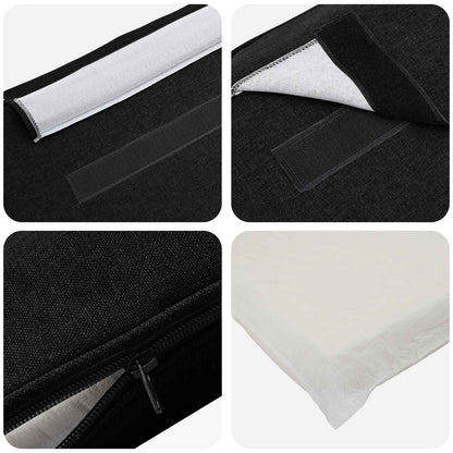 Testiera imbottita Marrone e Nero 160 cm Pino massello