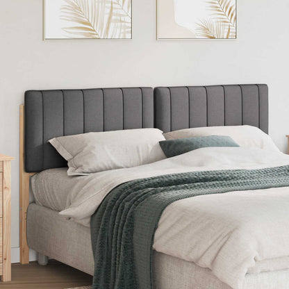 Testiera imbottita Marrone e grigio scuro 150 cm Pino massello