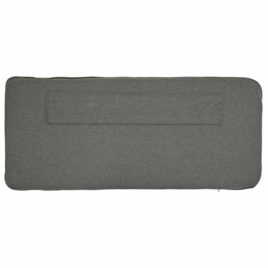 Testiera imbottita Bianco e grigio chiaro 140 cm Pino massello