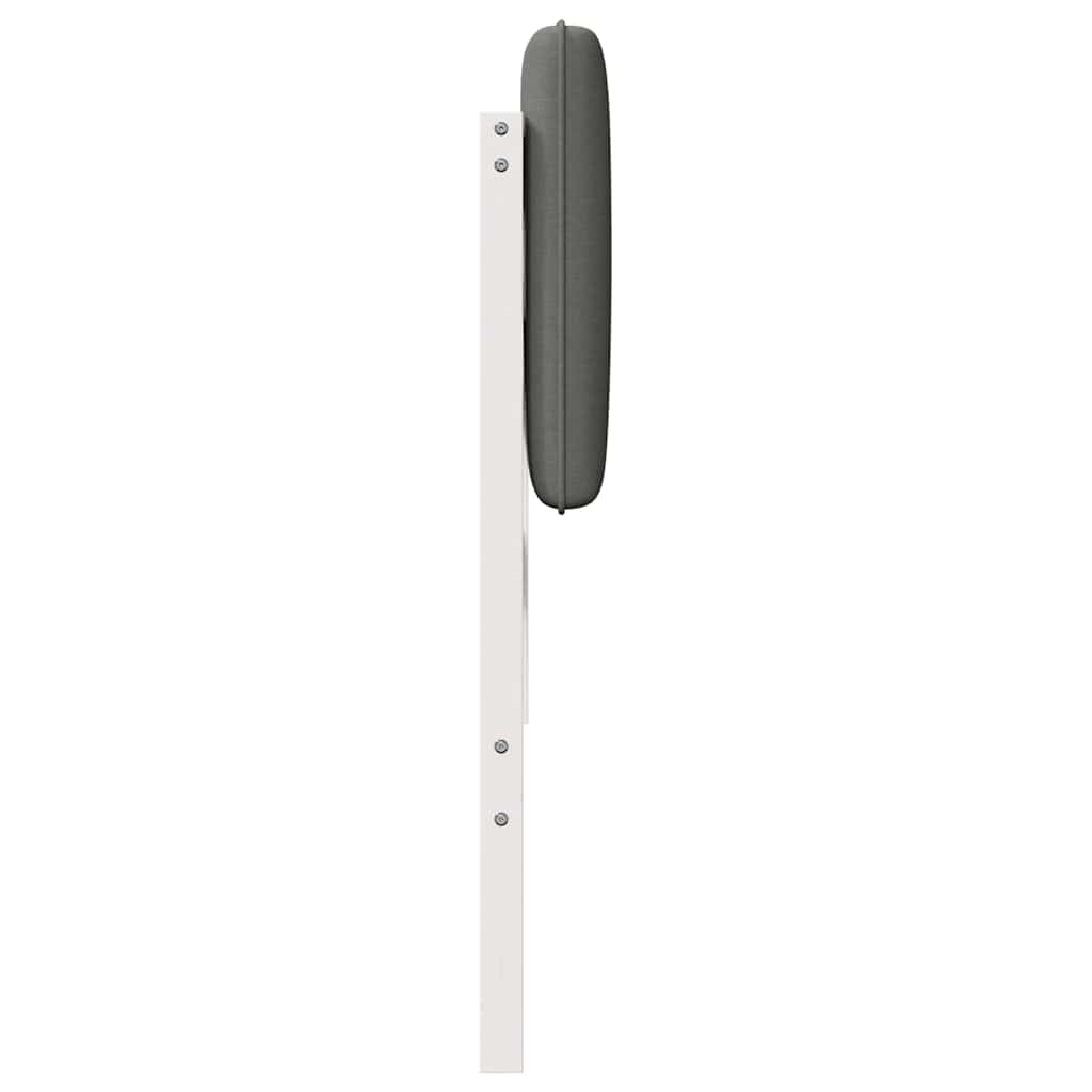 Testiera imbottita Bianco e grigio chiaro 140 cm Pino massello