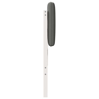 Testiera imbottita Bianco e grigio chiaro 140 cm Pino massello