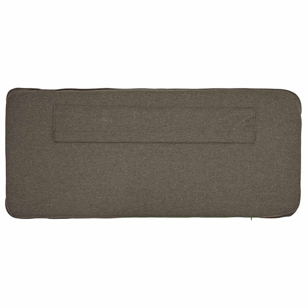 Testiera imbottita Marrone e taupe 135 cm Pino massello