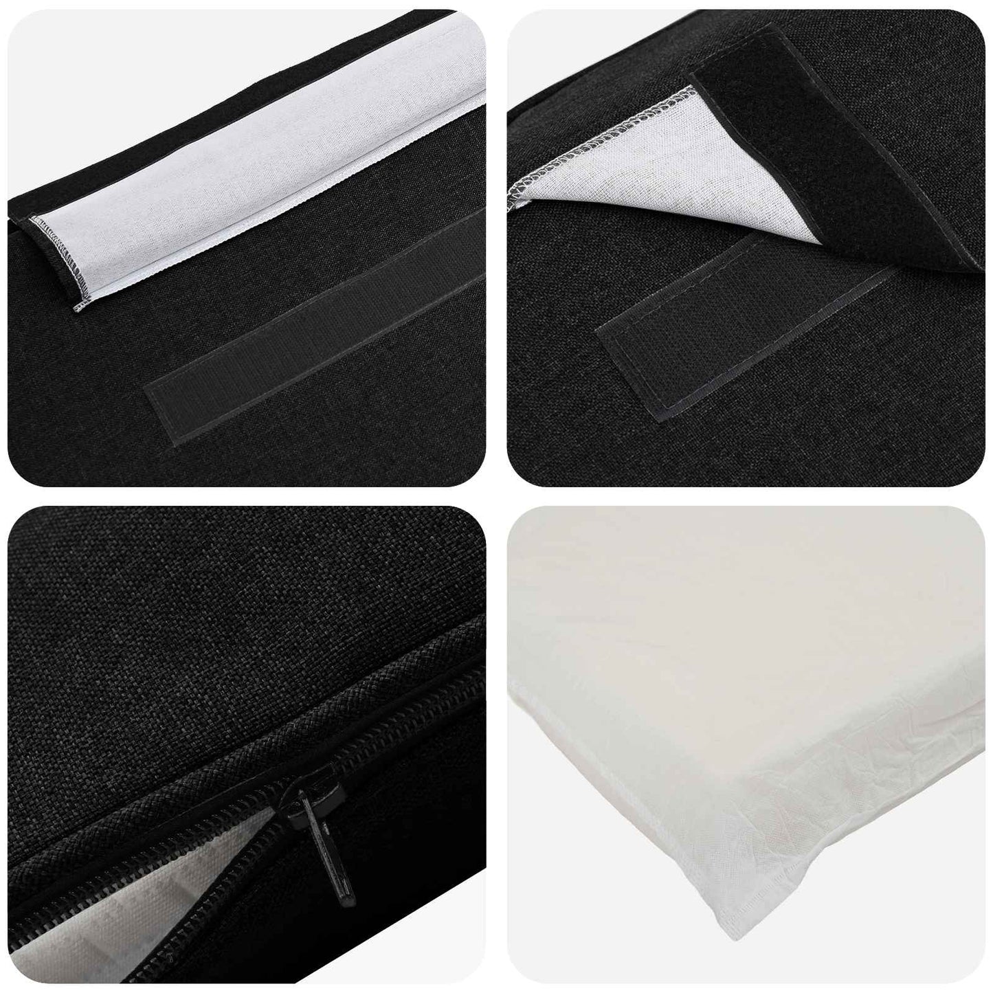 Testiera imbottita Marrone e Nero 120 cm Pino massello