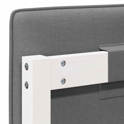 Testiera imbottita Bianco e grigio chiaro 120 cm Pino massello