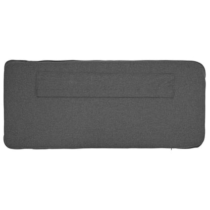 Testiera imbottita Marrone e grigio scuro 100 cm Pino massello