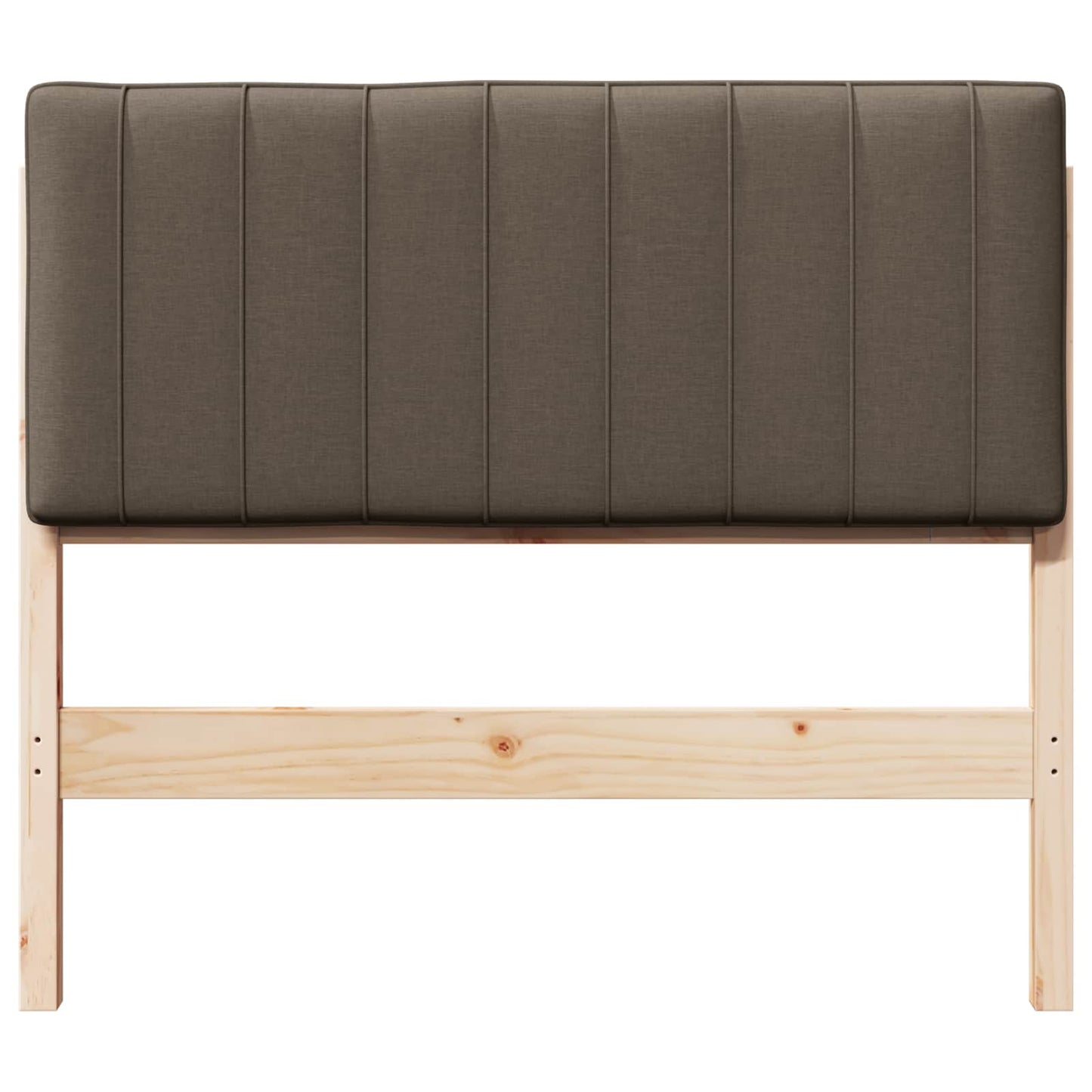 Testiera imbottita Marrone e taupe 100 cm Pino massello