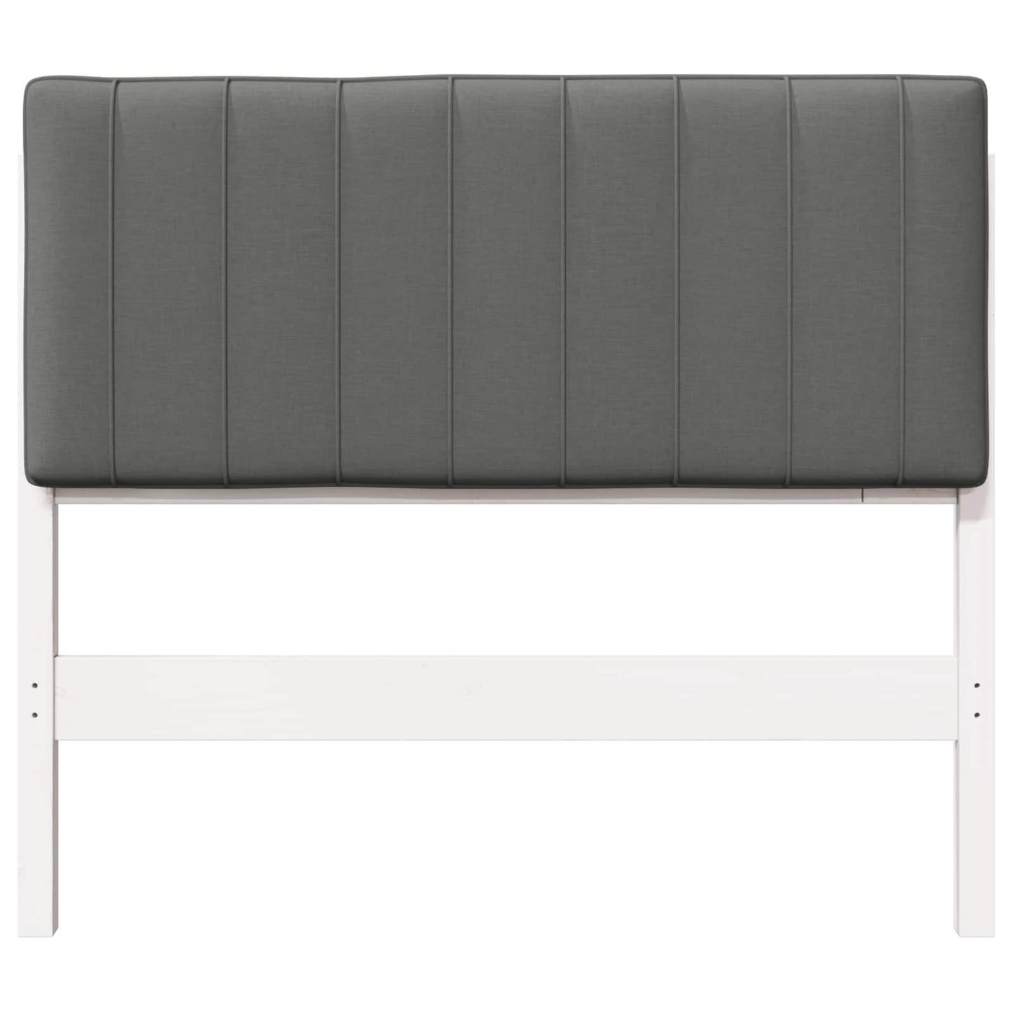 Testiera imbottita Bianco e grigio chiaro 100 cm Pino massello