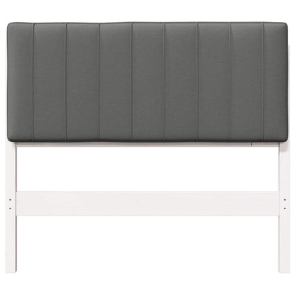 Testiera imbottita Bianco e grigio chiaro 100 cm Pino massello