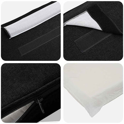 Testiera imbottita Marrone e Nero 90 cm Pino massello