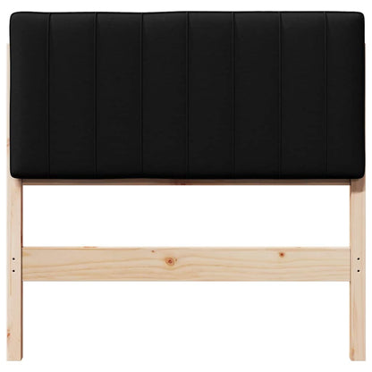 Testiera imbottita Marrone e Nero 90 cm Pino massello