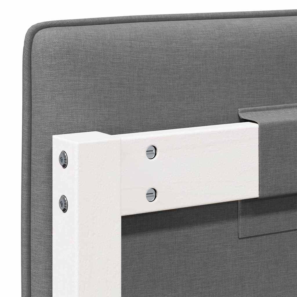 Testiera imbottita Bianco e grigio chiaro 80 cm Pino massello