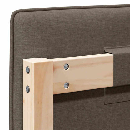 Testiera imbottita Marrone e taupe 75 cm Pino massello