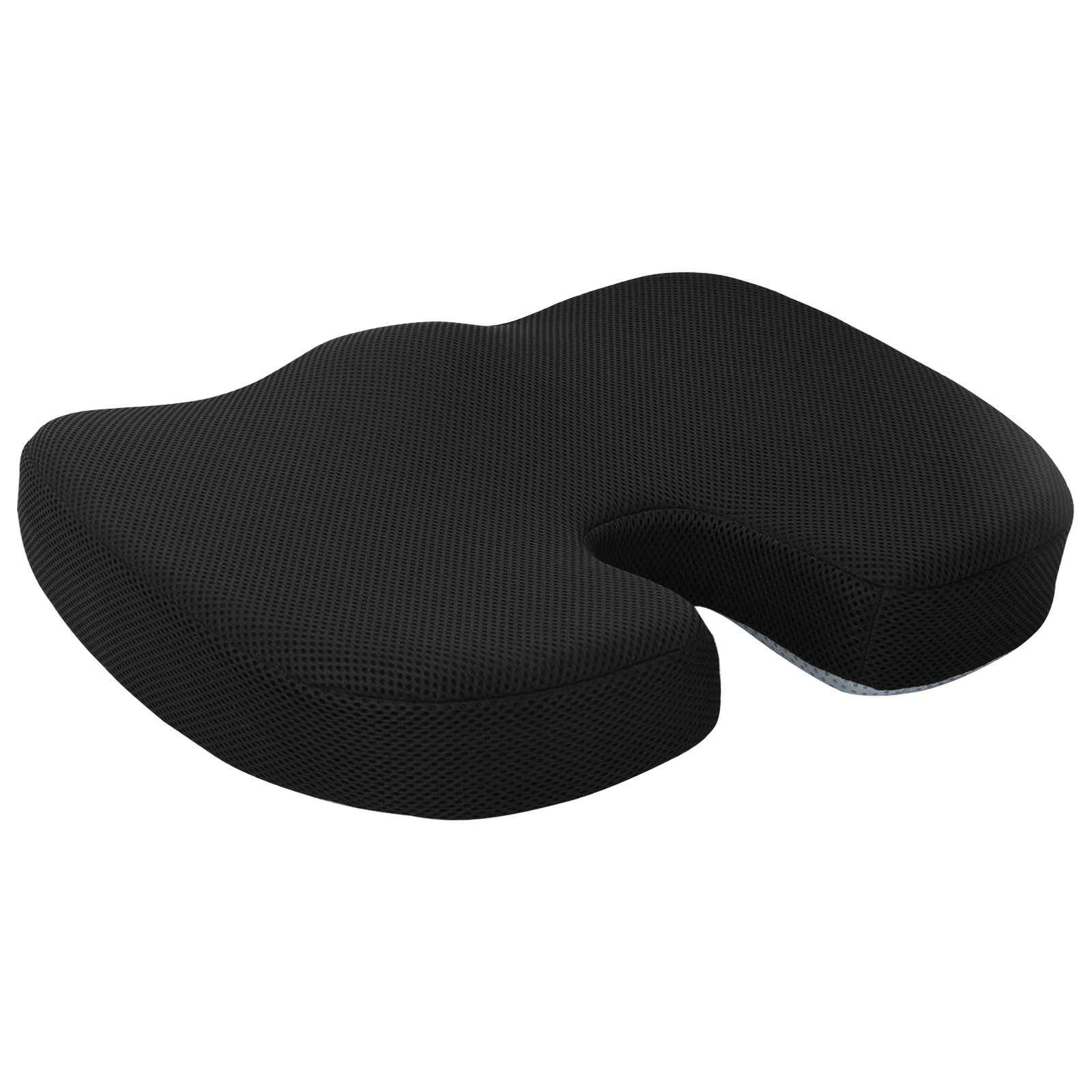 Cuscino per la seduta Nero 47 x 36,5 x 8 cm Schiuma Memory | homemem39