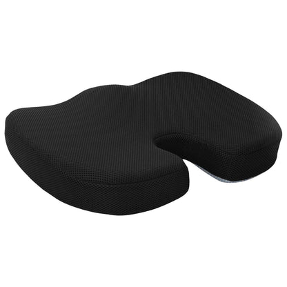Cuscino per la seduta Nero 47 x 36,5 x 8 cm Schiuma Memory | homemem39