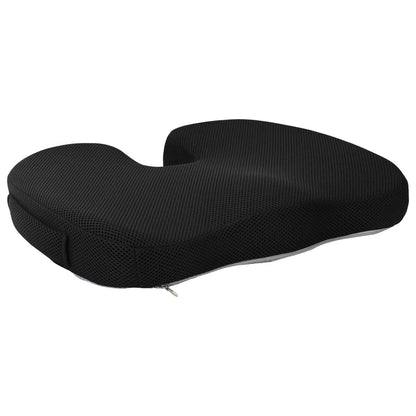 Cuscino per la seduta Nero 47 x 36,5 x 8 cm Schiuma Memory | homemem39