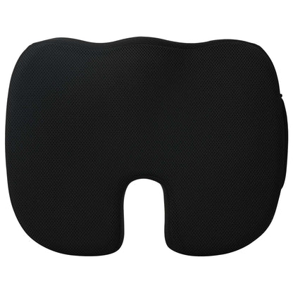 Cuscino per la seduta Nero 47 x 36,5 x 8 cm Schiuma Memory | homemem39
