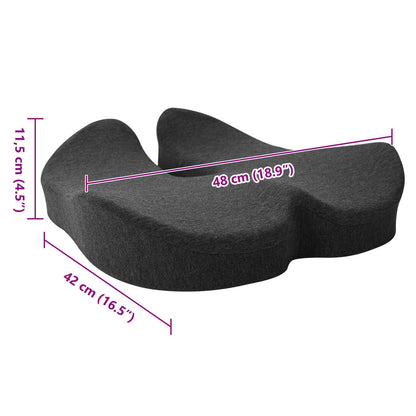 Cuscino per la seduta Grigio scuro 50 x 43 x 10 cm | homemem39