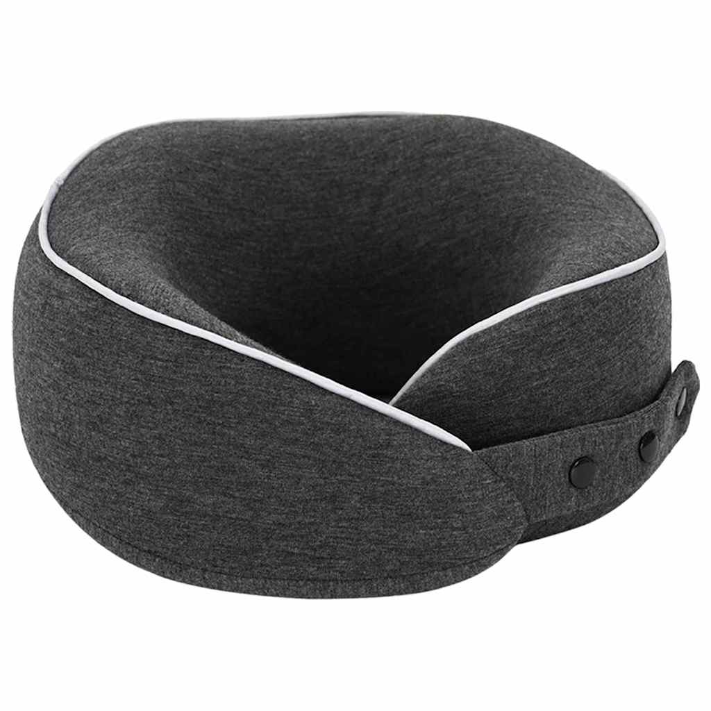 Cuscino da viaggio per il collo Grigio scuro Schiuma Memory | homemem39