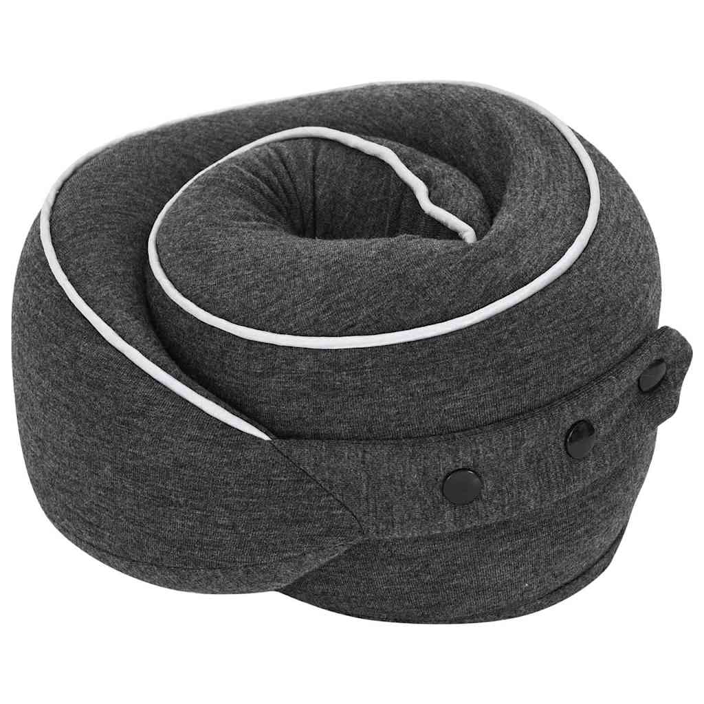 Cuscino da viaggio per il collo Grigio scuro Schiuma Memory | homemem39