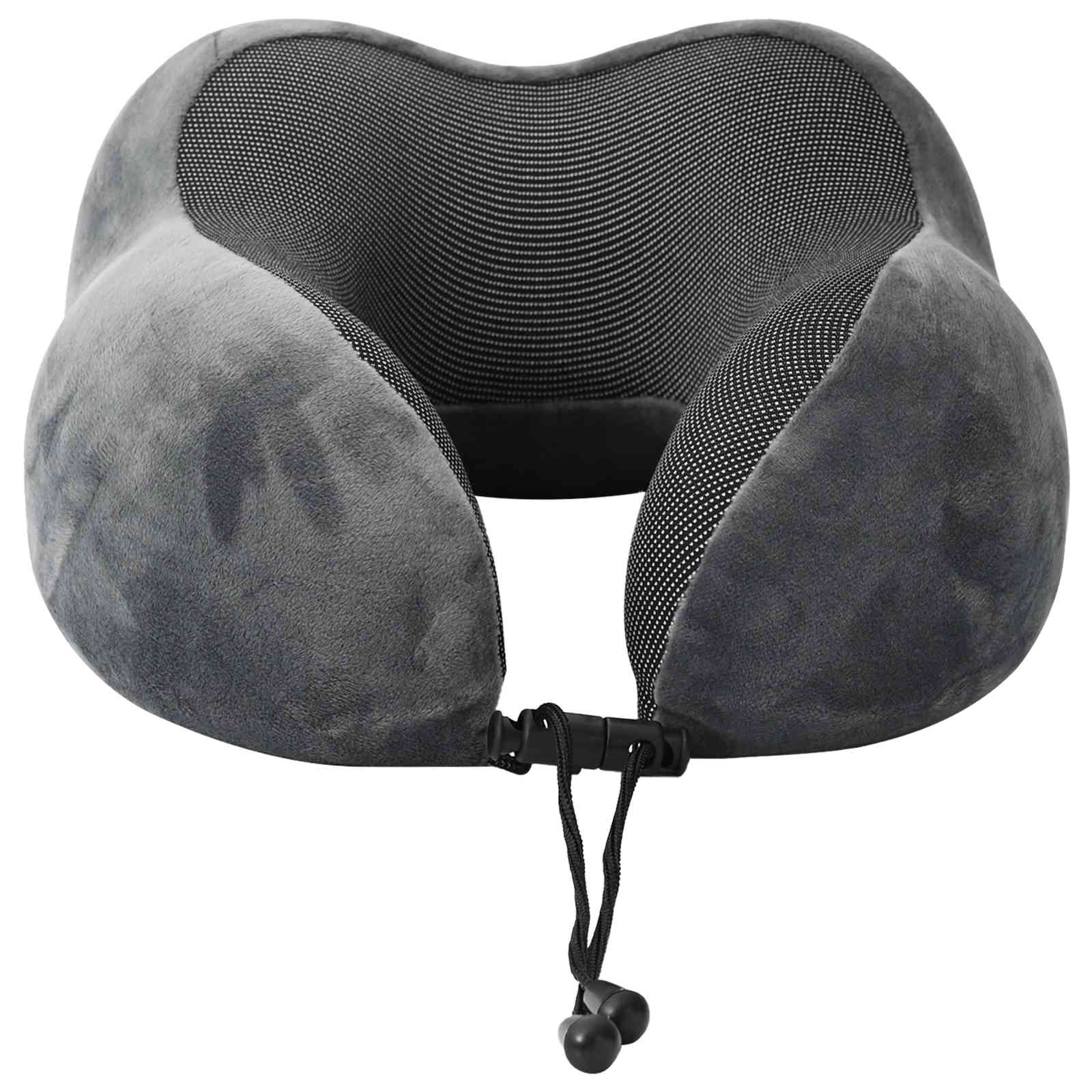 Cuscino da Viaggio per il Collo Grigio 27 x 26 x 14 cm | homemem39
