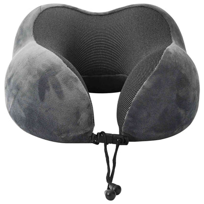 Cuscino da Viaggio per il Collo Grigio 27 x 26 x 14 cm | homemem39