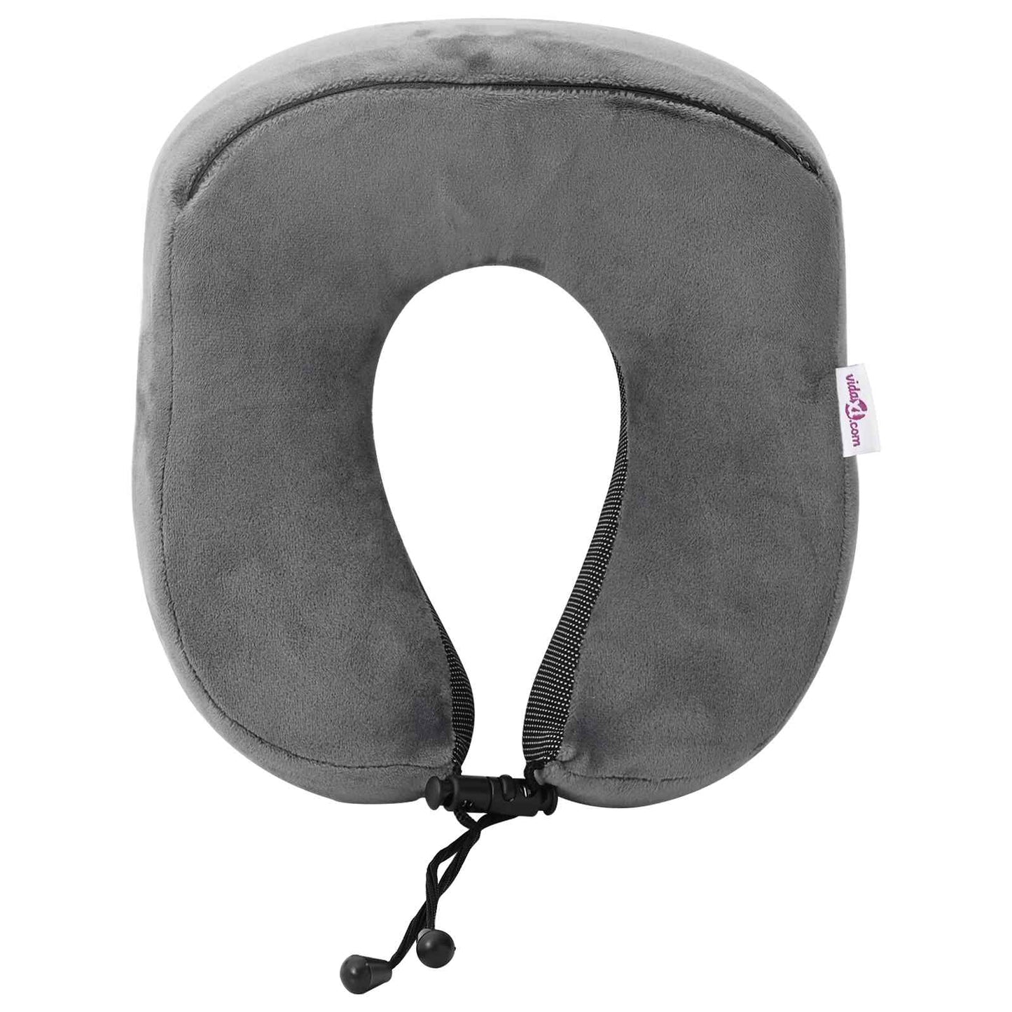 Cuscino da Viaggio per il Collo Grigio 27 x 26 x 14 cm | homemem39