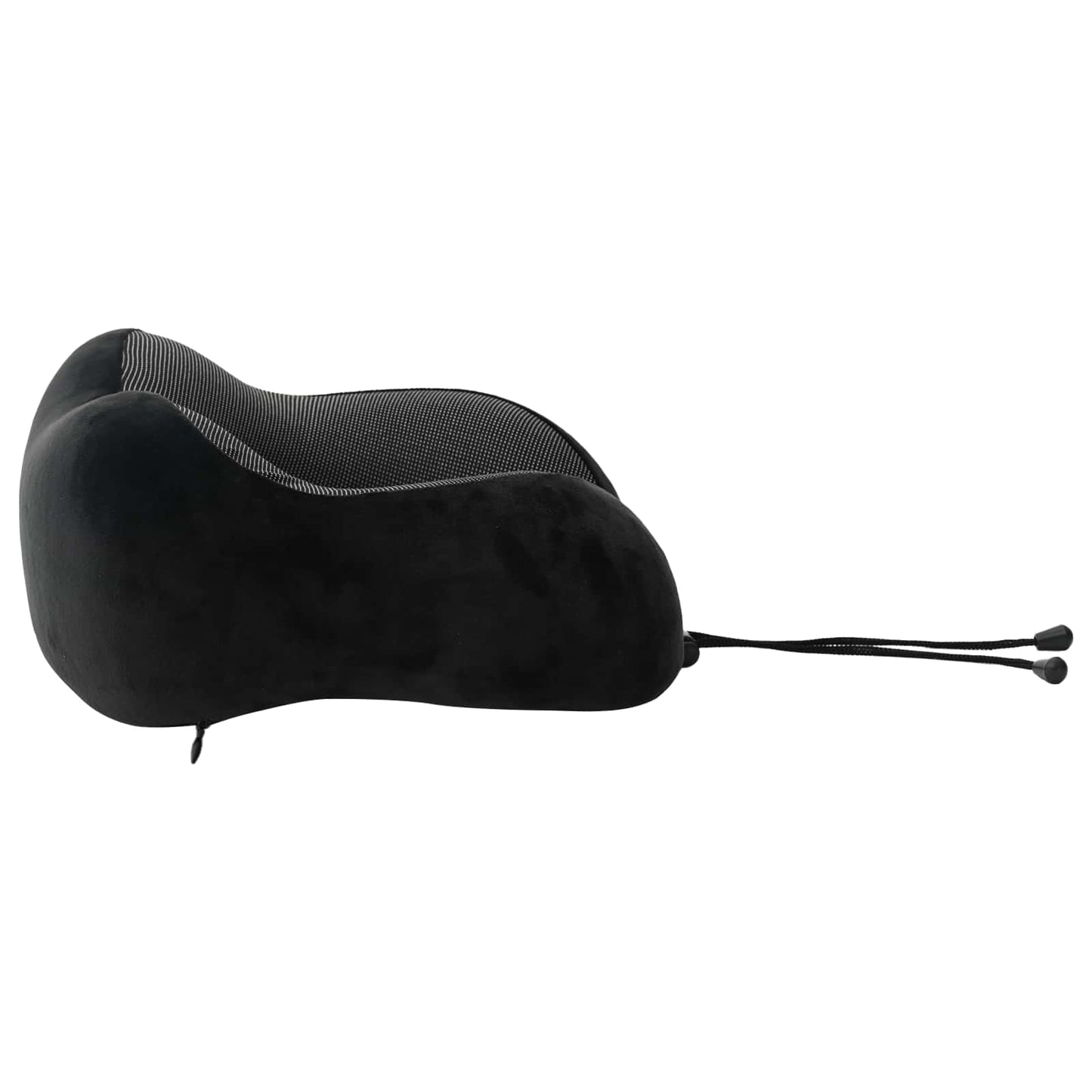 Cuscino da Viaggio per il Collo Regolabile Nero 27 x 26 x 14 cm | homemem39
