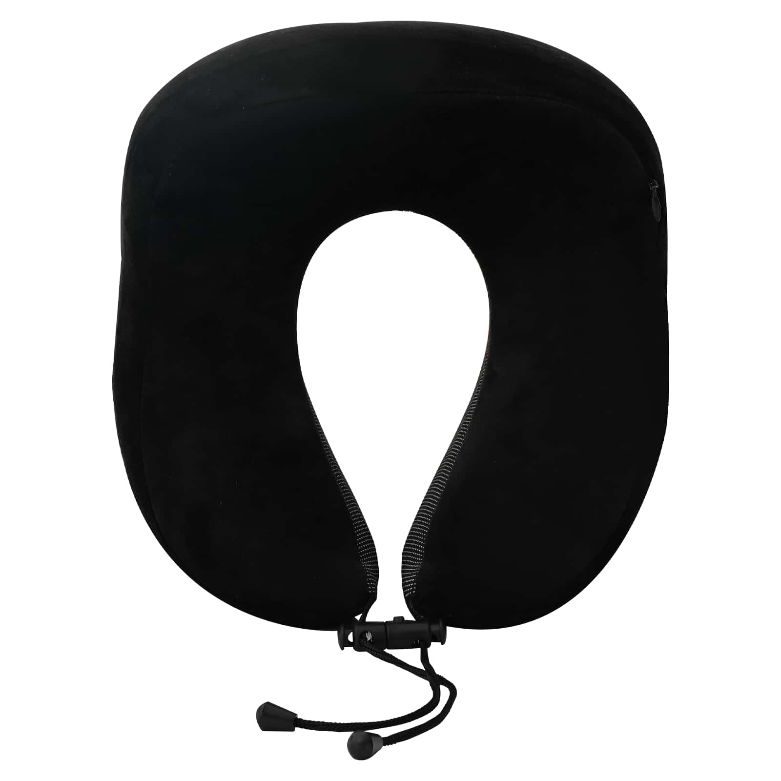Cuscino da Viaggio per il Collo Regolabile Nero 27 x 26 x 14 cm | homemem39