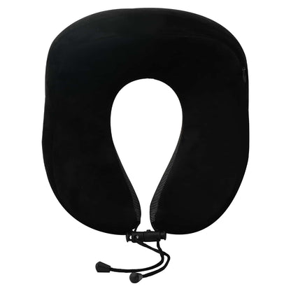 Cuscino da Viaggio per il Collo Regolabile Nero 27 x 26 x 14 cm | homemem39