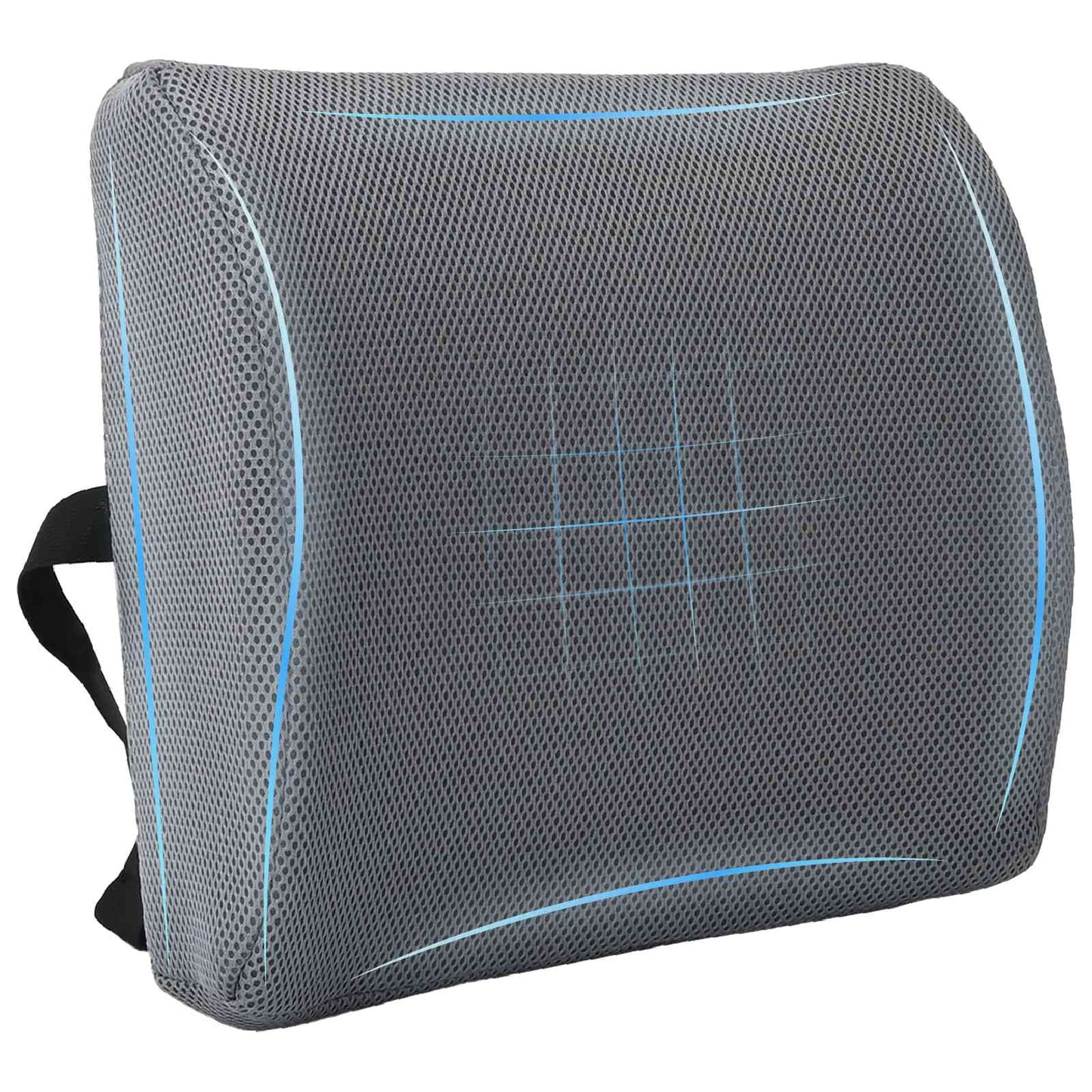 Cuscino lombare Grigio Schiuma Memory 36 x 30 x 12 cm | homemem39
