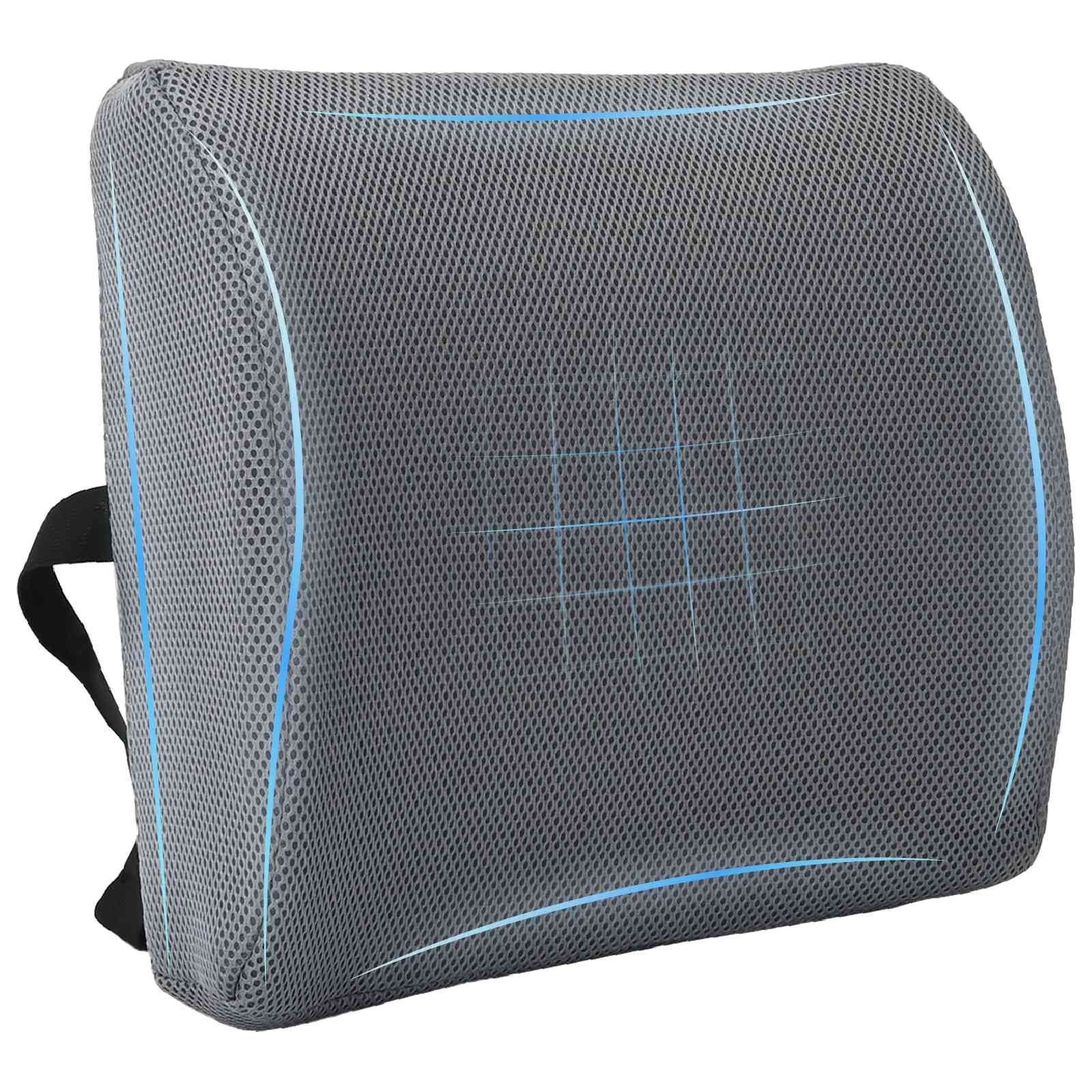 Cuscino lombare Grigio Schiuma Memory 36 x 30 x 12 cm | homemem39