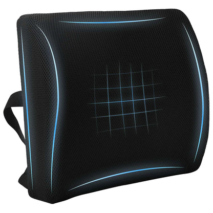 Cuscino lombare Nero Schiuma Memory 35,5 x 30 x 12 cm