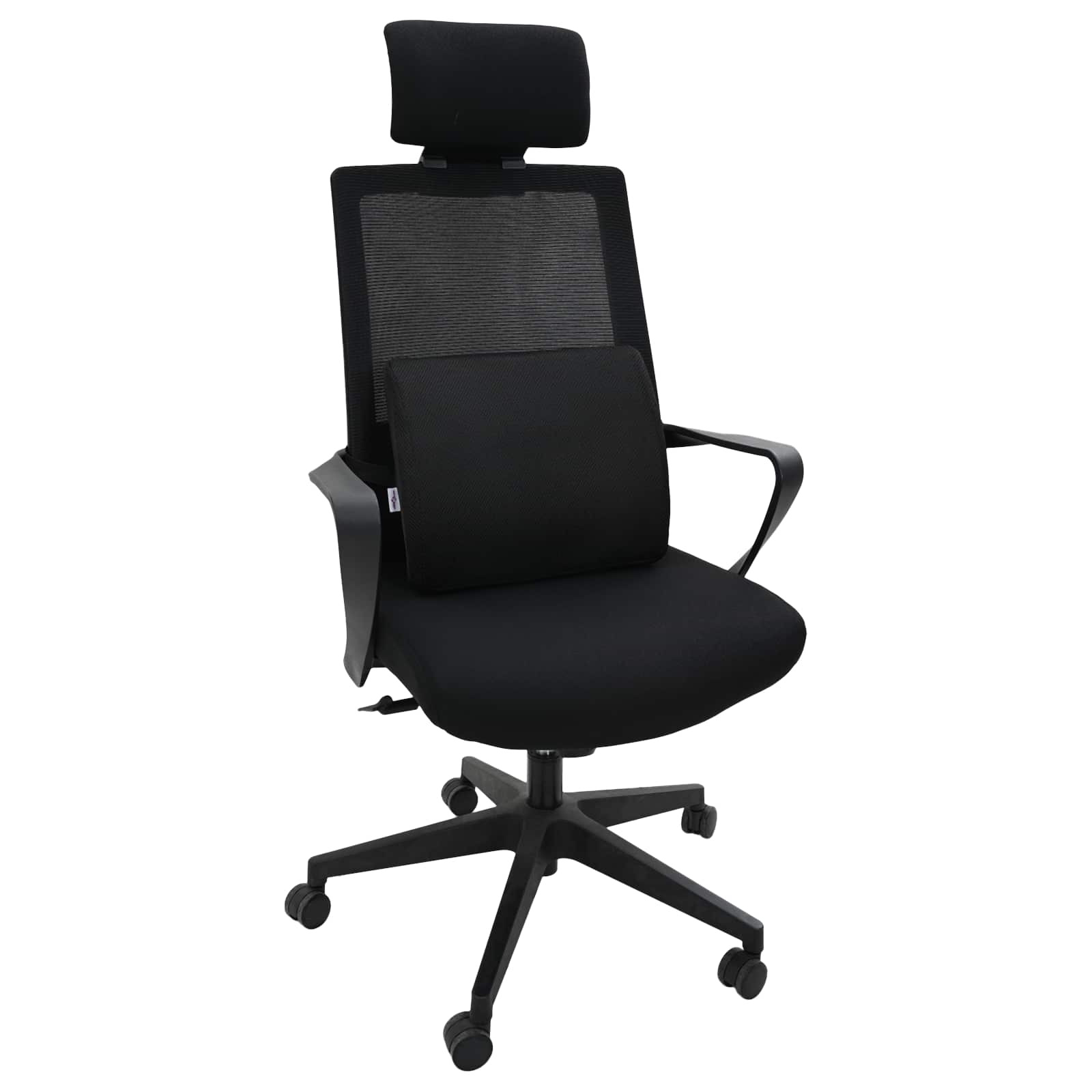 Cuscino lombare Nero Schiuma Memory 35,5 x 30 x 12 cm | homemem39