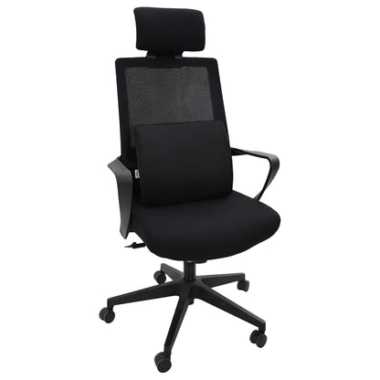 Cuscino lombare Nero Schiuma Memory 35,5 x 30 x 12 cm | homemem39
