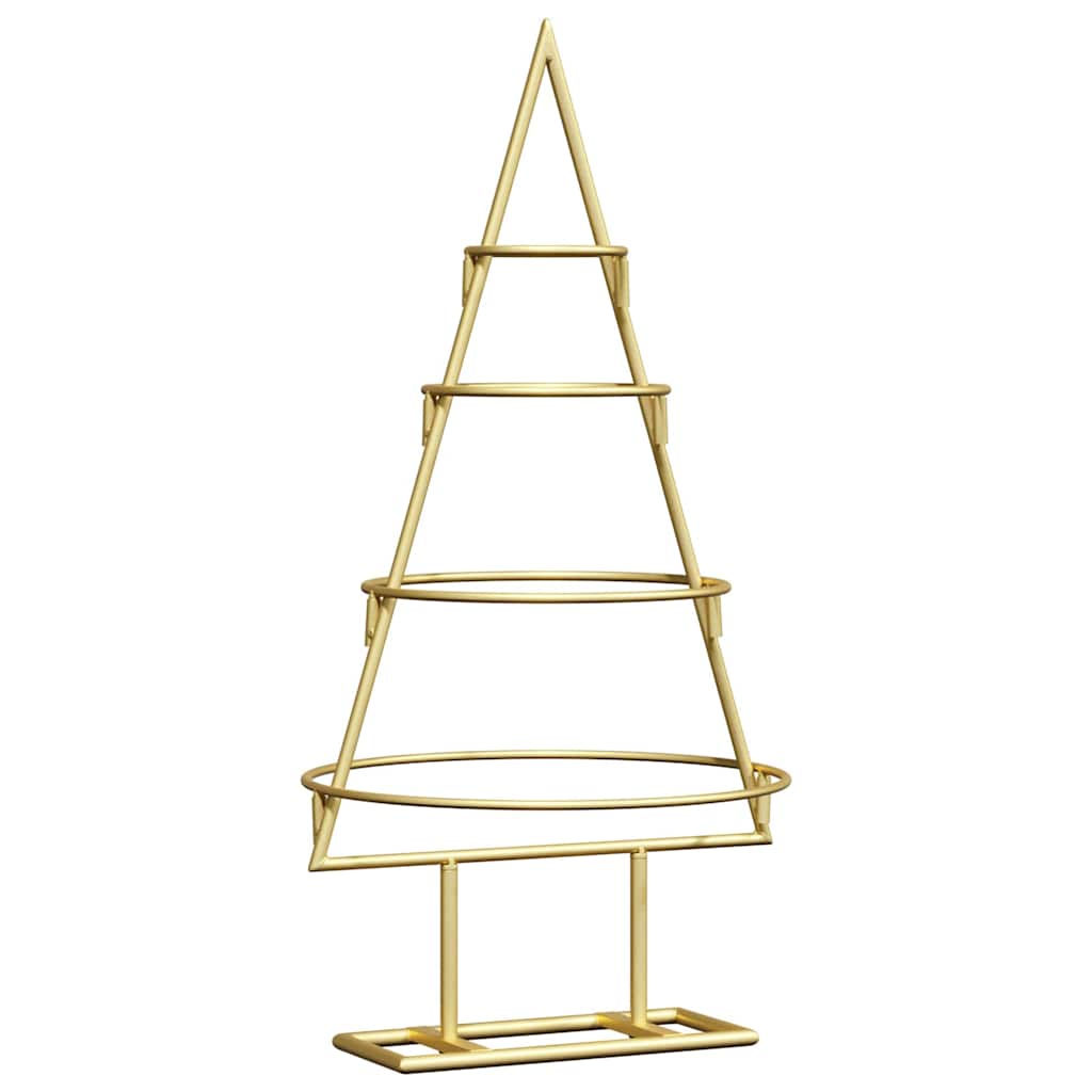 Albero di Natale in metallo con supporto Oro 60 cm