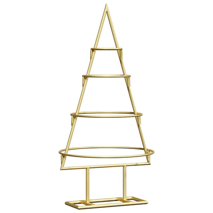 Albero di Natale in metallo con supporto Oro 60 cm