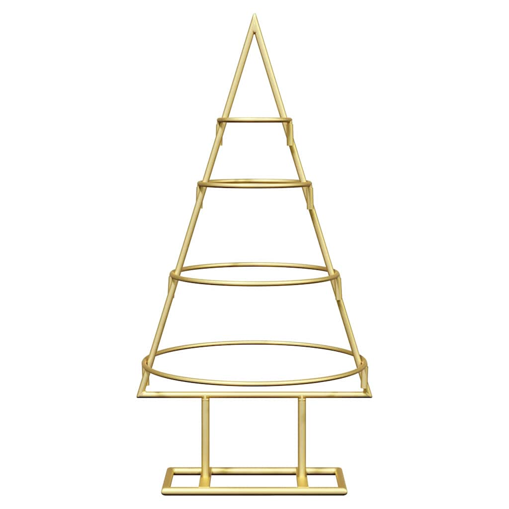 Albero di Natale in metallo con supporto Oro 60 cm