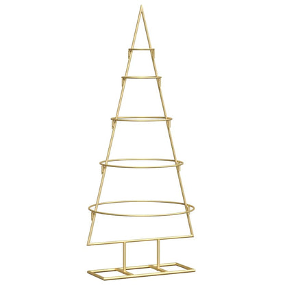 Albero di Natale in metallo con supporto Oro 90 cm