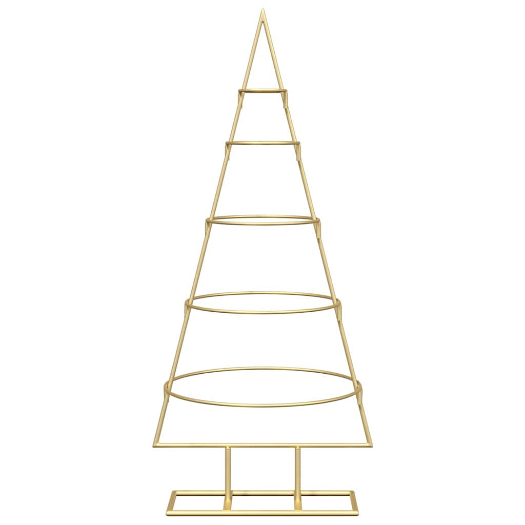 Albero di Natale in metallo con supporto Oro 90 cm