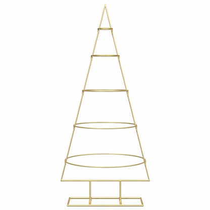 Albero di Natale in metallo con supporto Oro 125 cm