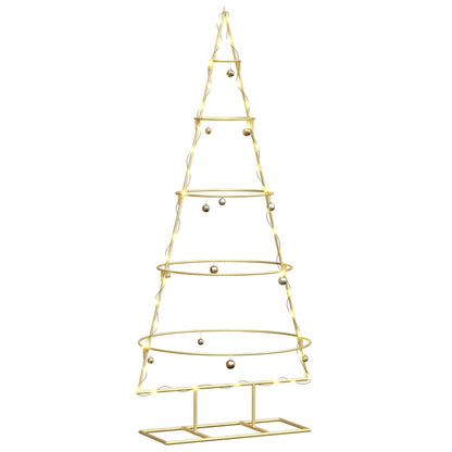 Albero di Natale in metallo con supporto Oro 125 cm