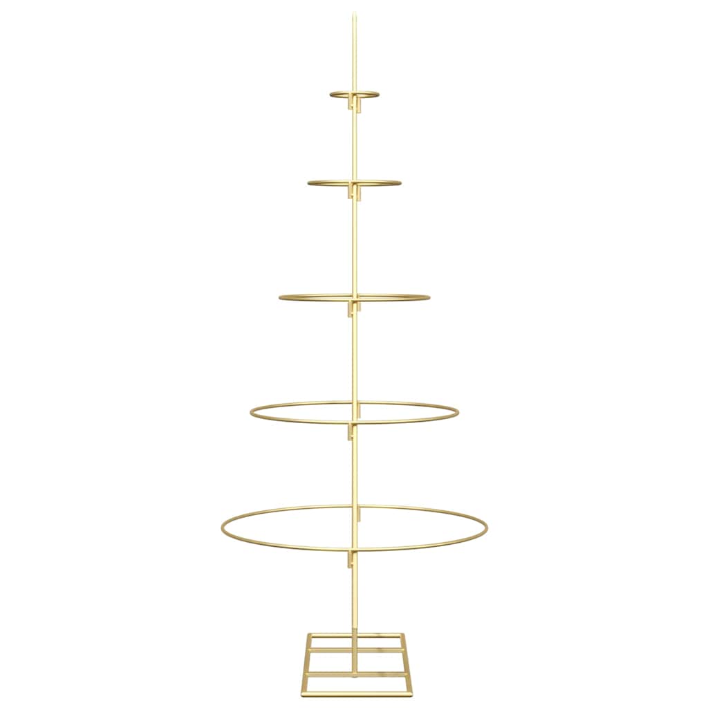 Albero di Natale in metallo con supporto Oro 125 cm