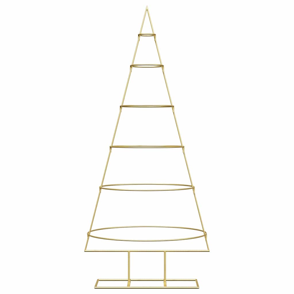 Albero di Natale in metallo con supporto Oro 150 cm