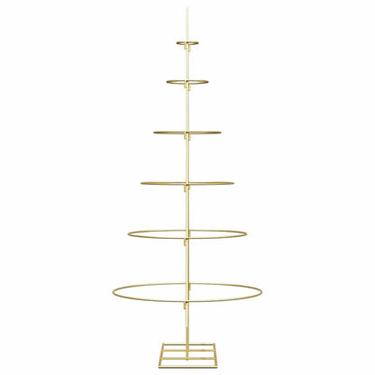 Albero di Natale in metallo con supporto Oro 150 cm